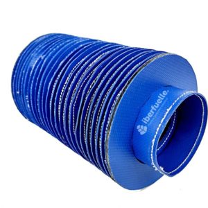 fuelle con manguitos pvc azul