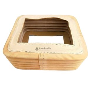 fuelle rectangular de cuero al tanino