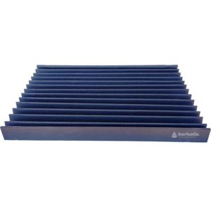 fuelle cortina de poliester con pvc negro