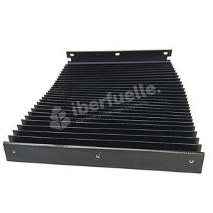 fuelle tipo cortina con terminales metálicos forrados